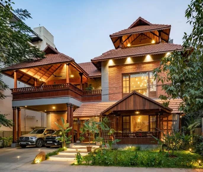 Modern Indian house exterior — stock photo for design preview